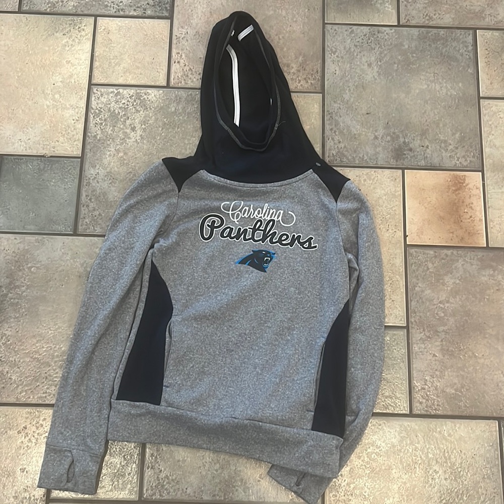 Girls Carolina panthers football hoodie-medium